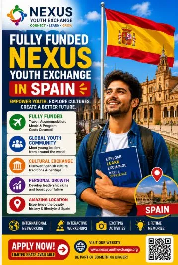 Fully Funded Nexus Youth Exchange in Spain Scholarship Information Fully Funded Nexus Youth Exchange in Spain Scholarship Information