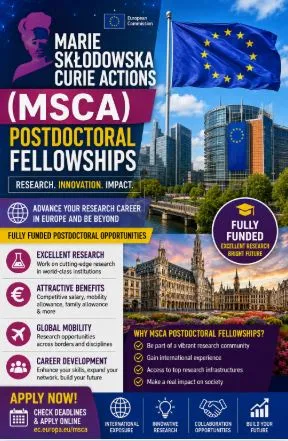 Marie Skłodowska Curie Actions (MSCA) Postdoctoral Fellowships