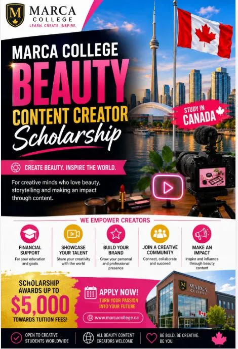 Marca College Beauty Content Creator Scholarship Scholarship Information