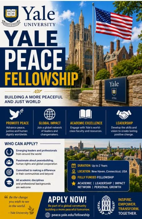 Yale Peace Fellowship Scholarship Information
