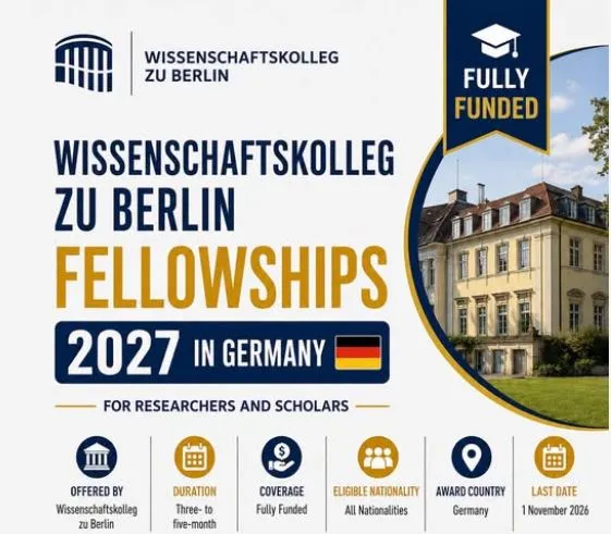 Wissenschaftskolleg zu Berlin 2027 Fellowships Scholarship Information Wissenschaftskolleg zu Berlin 2027 Fellowships Scholarship Information