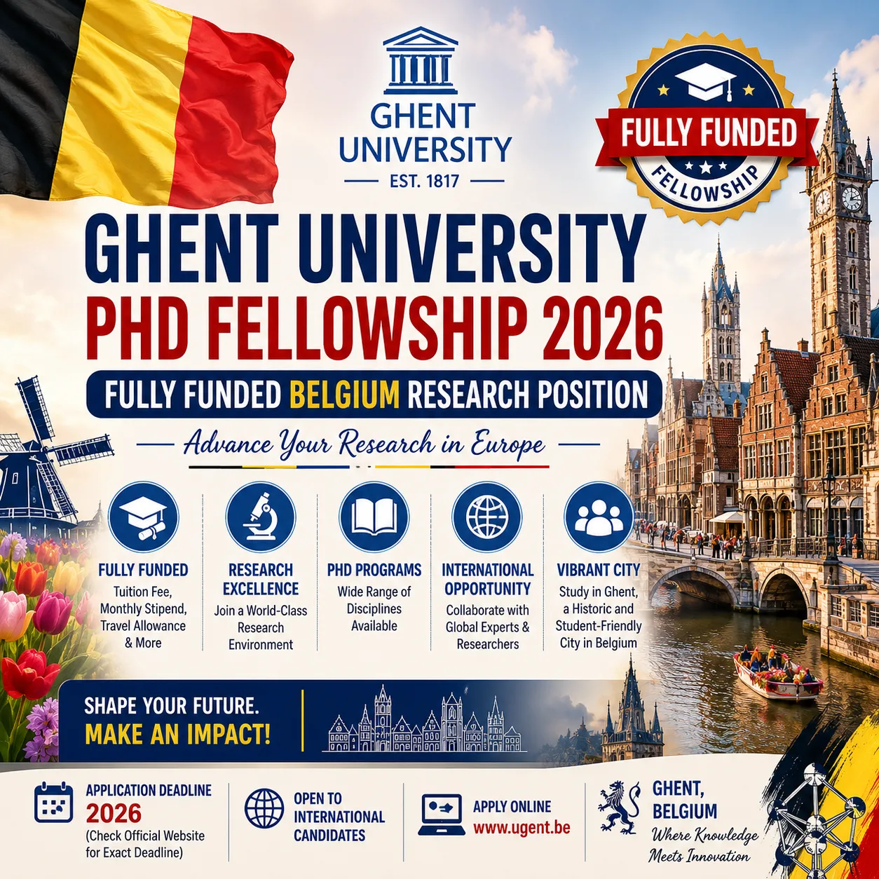 Ghent University PhD Fully Funded Belgium Research Fellowship Scholarship Information Ghent University PhD Fully Funded Belgium Research Fellowship Scholarship Information