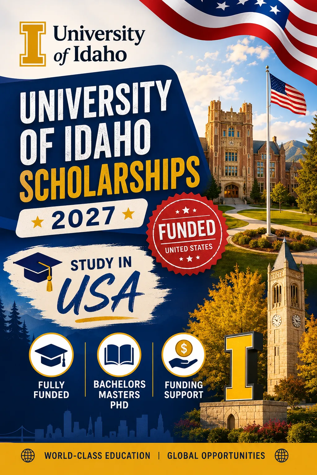 University of Idaho Funded USA Scholarships for International Students Scholarship Information University of Idaho Funded USA Scholarships for International Students Scholarship Information