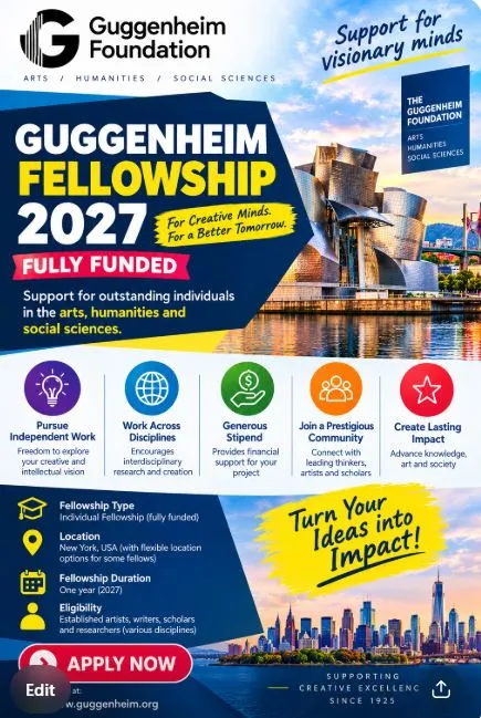 Guggenheim Fellowship Scholarship Information Guggenheim Fellowship Scholarship Information