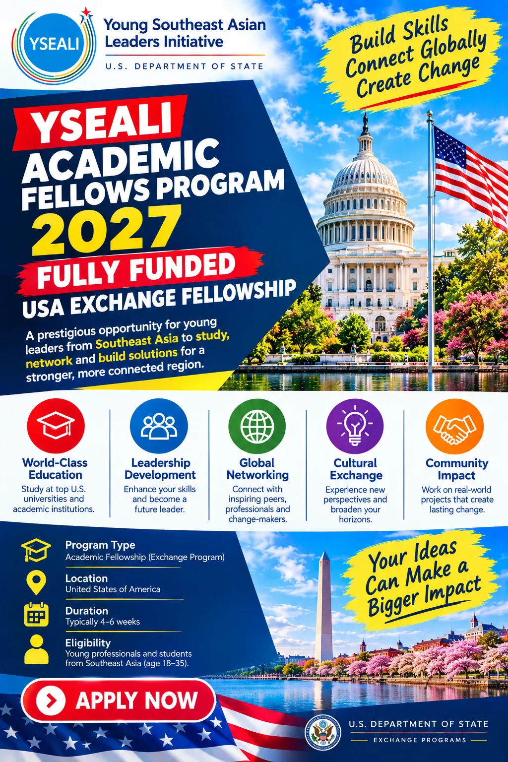 YSEALI Academic Fellows Program Scholarship Information YSEALI Academic Fellows Program Scholarship Information