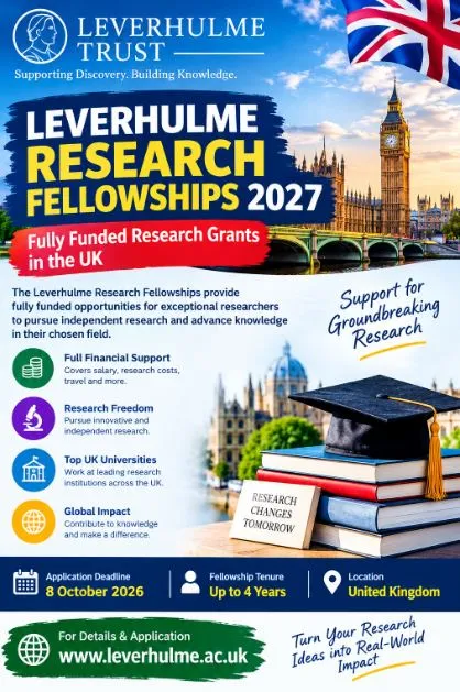 Leverhulme Research Fellowships Scholarship Information Leverhulme Research Fellowships Scholarship Information