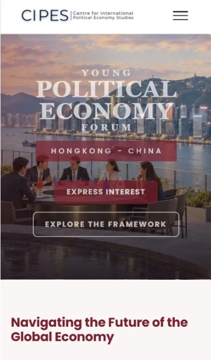 Young Political Economy Forum Hong Kong Scholarship Information Young Political Economy Forum Hong Kong Scholarship Information